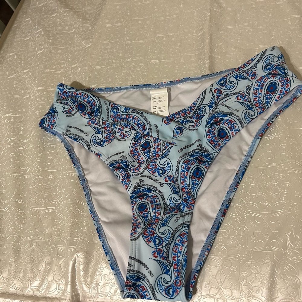 Blue high waisted bottom cupshe medium